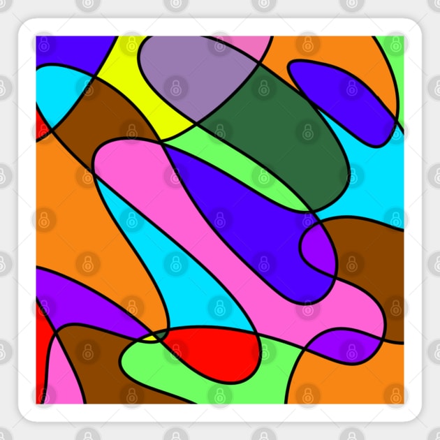 Colorful Abstact Pattern Magnet by jois designs